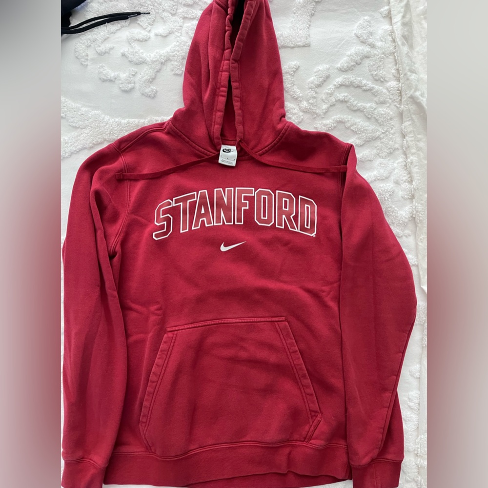 Stanford Nike Sweatshirt w/ hoodie-Red-Size Men Medium